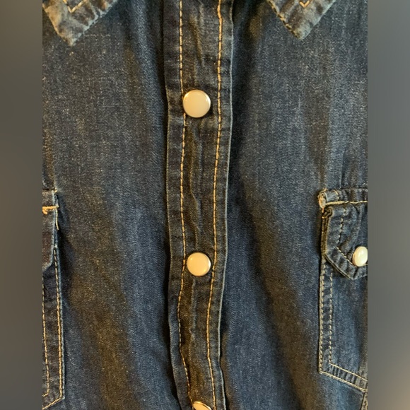 Denim Button-up Boho Country Shirt - Picture 3 of 9